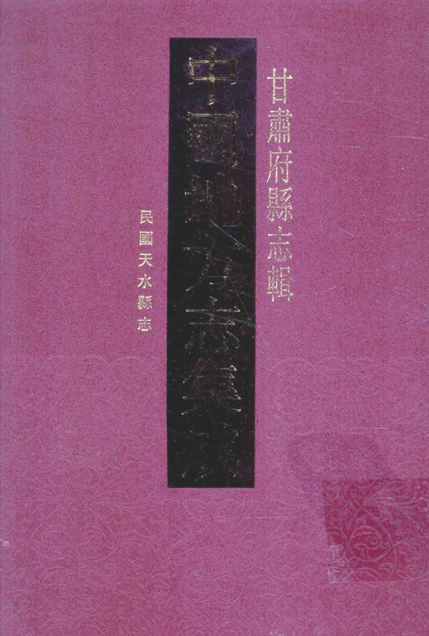 天水县志 原书书衣影印
