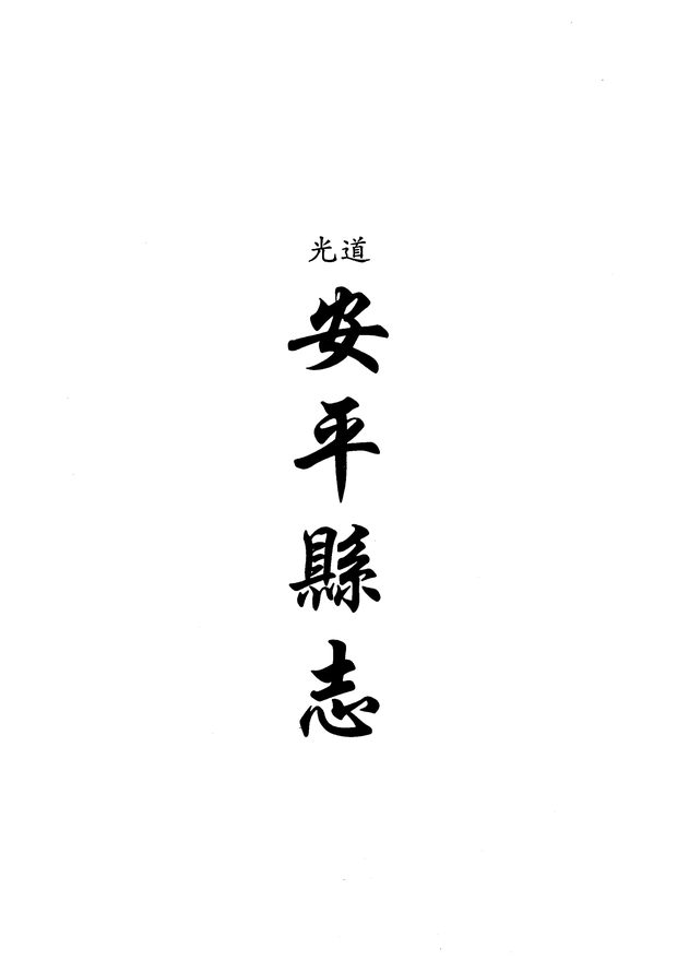 道光安平县志 原书书衣影印