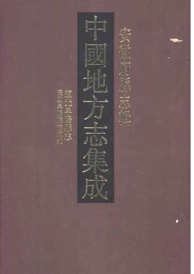 道光阜阳县志 原书书衣影印