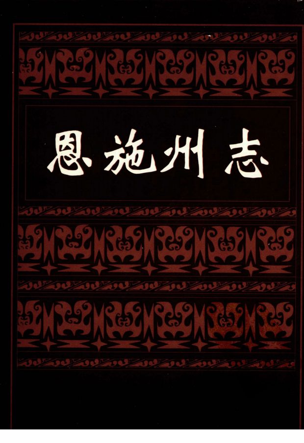 恩施州志 原书书衣影印