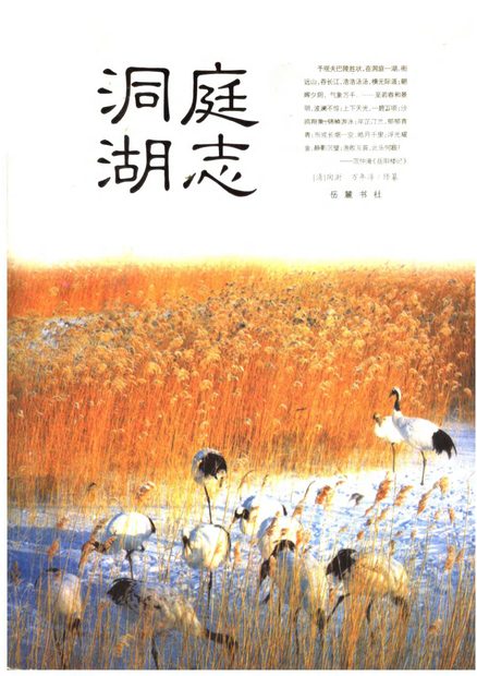洞庭湖志 原书书衣影印