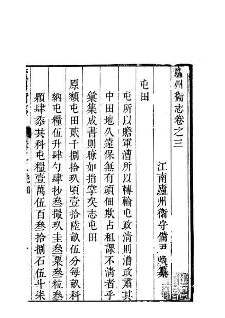 庐州卫志 原书书衣影印
