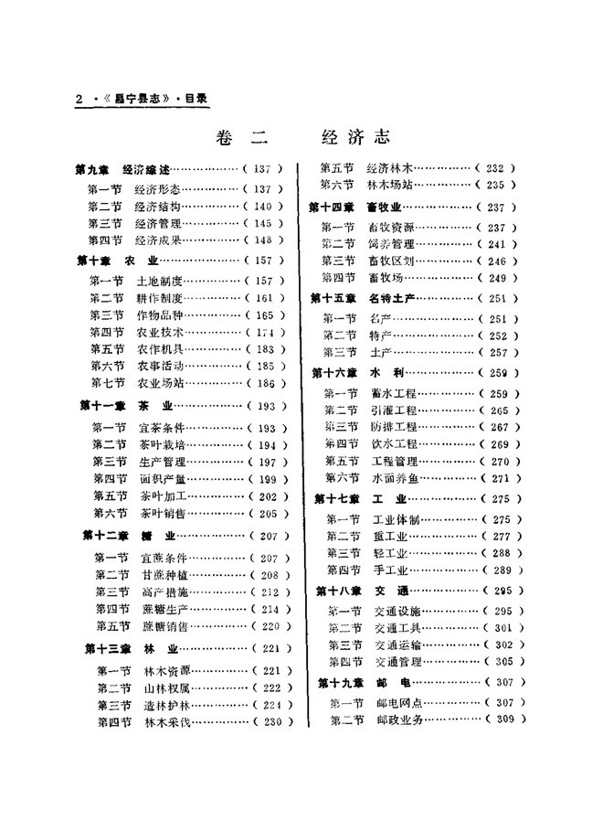 昌宁县志 目录页影印
