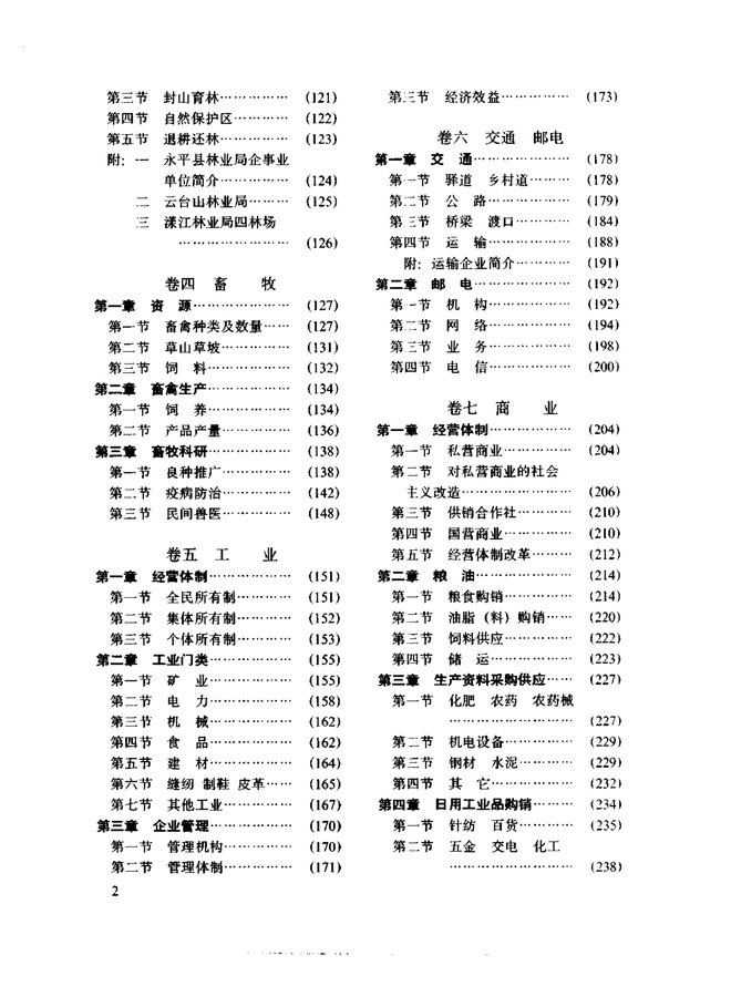 永平县志 目录页影印