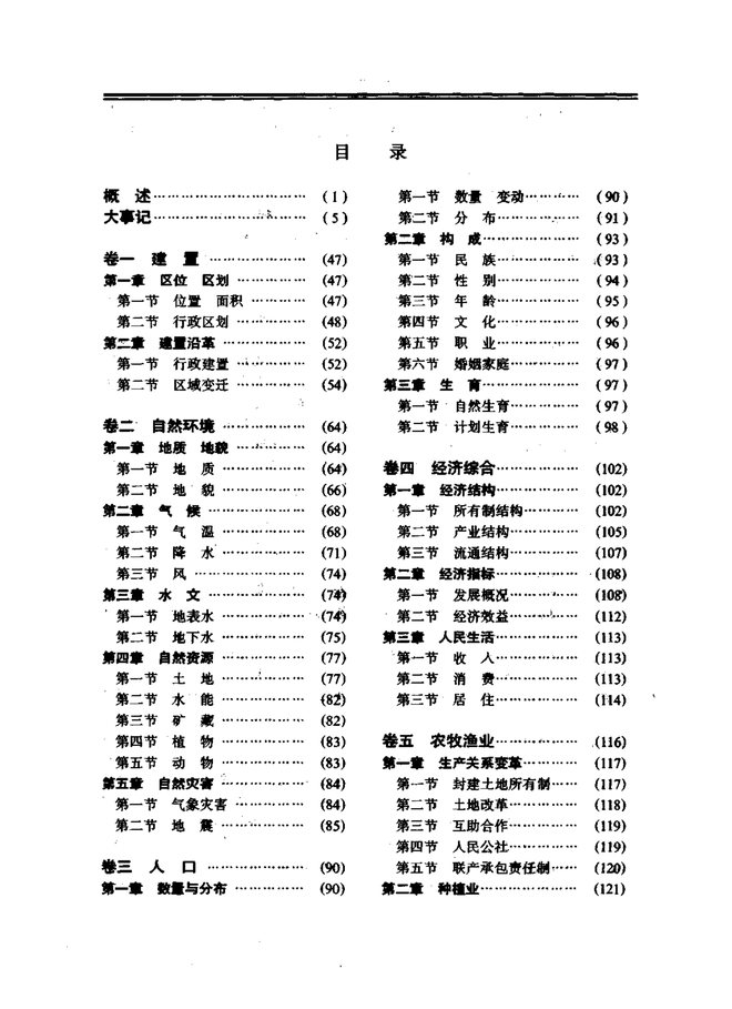 罗平县志 目录页影印