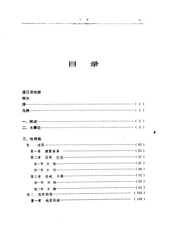 温江县志 目录页影印
