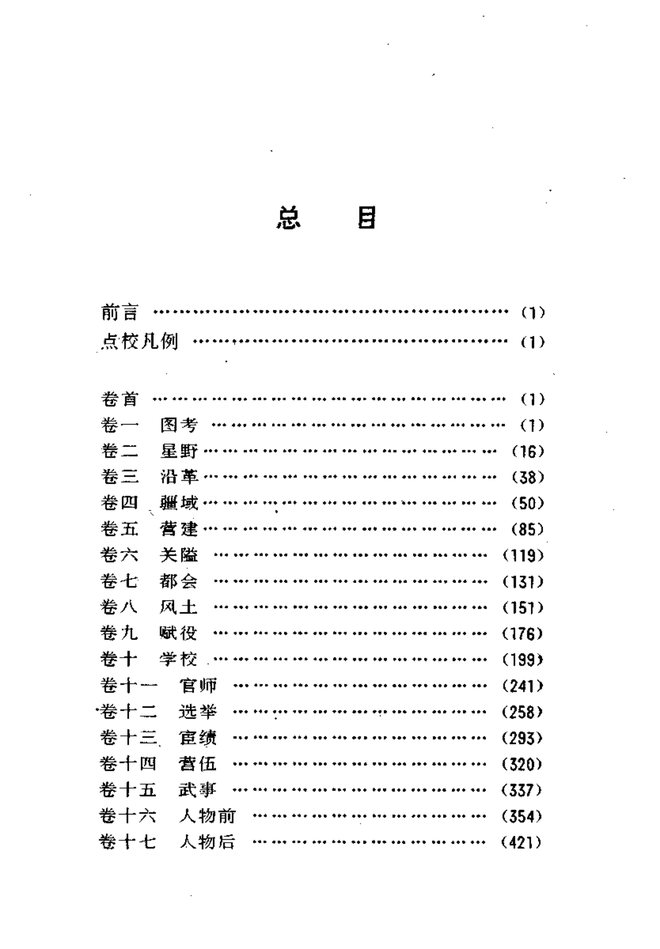 大同县志 目录页影印