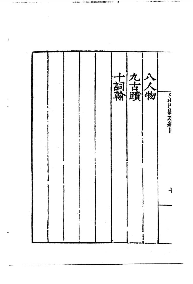 嘉靖海门县志 目录页影印