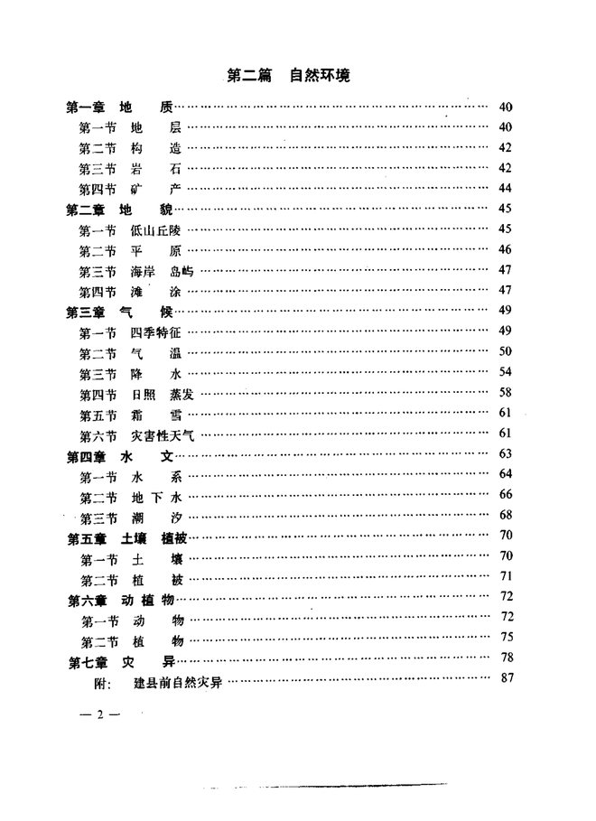 温岭县志 目录页影印