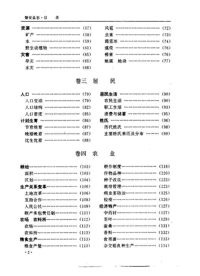 磐安县志 目录页影印