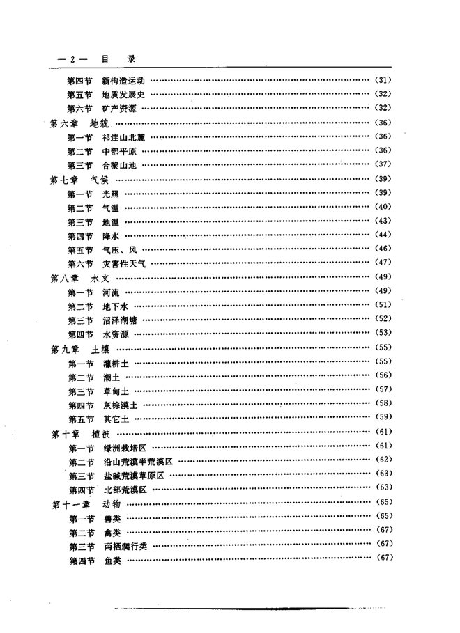高台县志 目录页影印