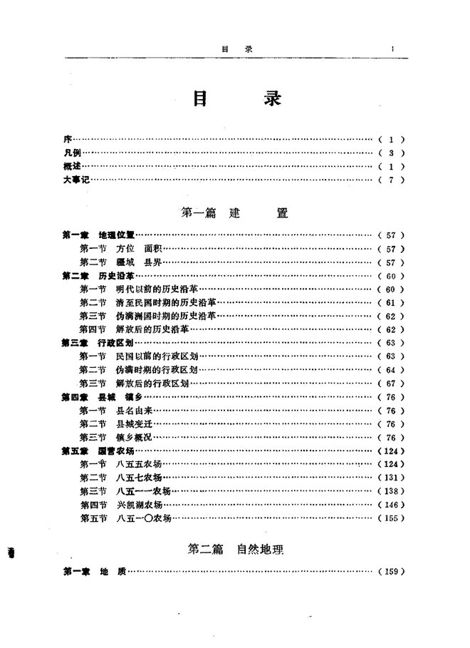 密山县志 目录页影印