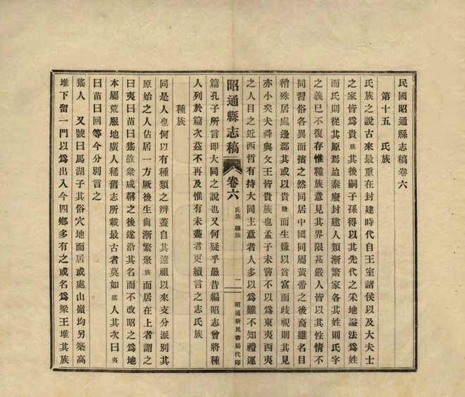 民国昭通县志稿 书影 2