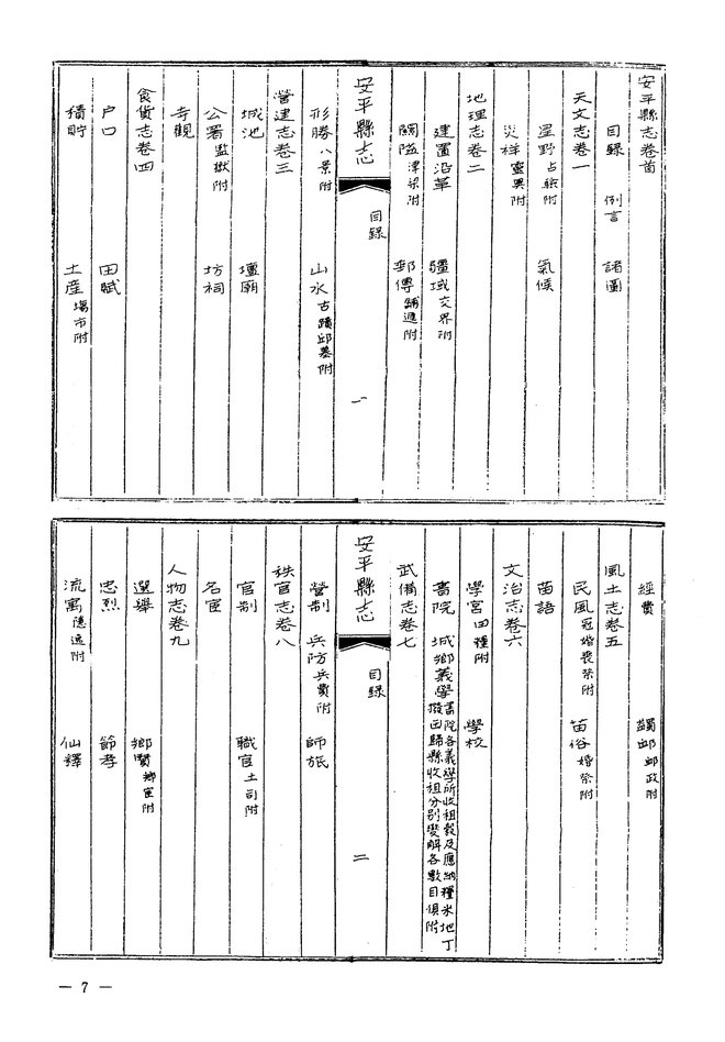 道光安平县志 书影 6