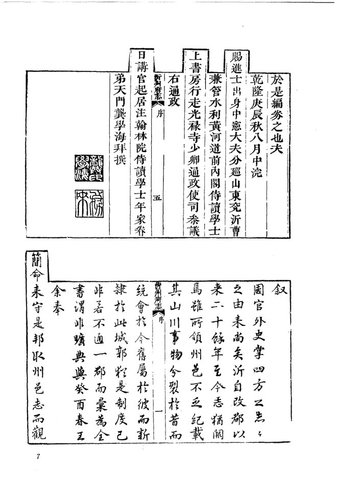 乾隆沂州府志 书影 6