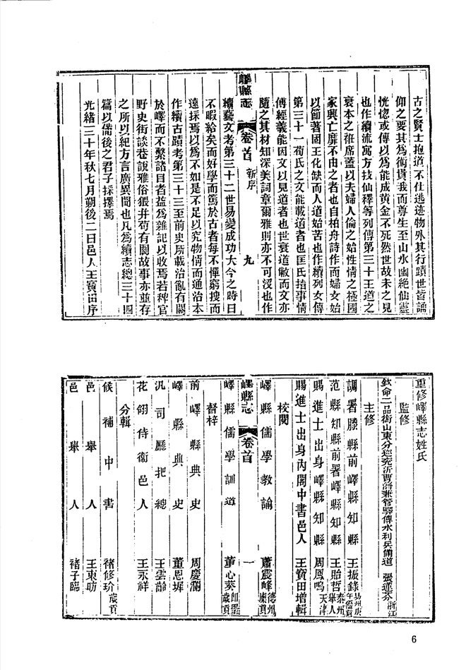 光绪峄县志 书影 6