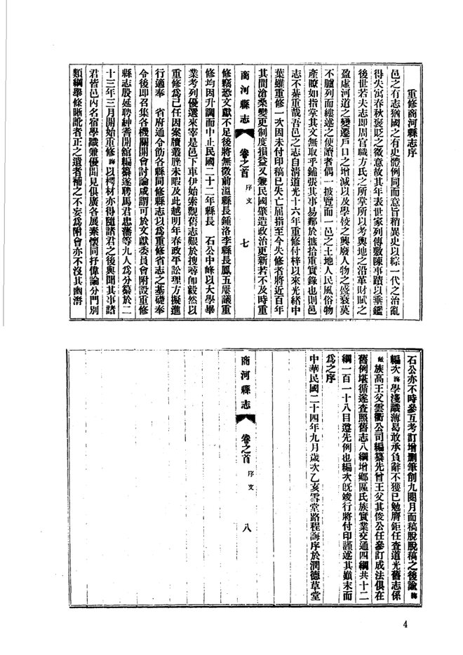 民国商河县志 书影 4