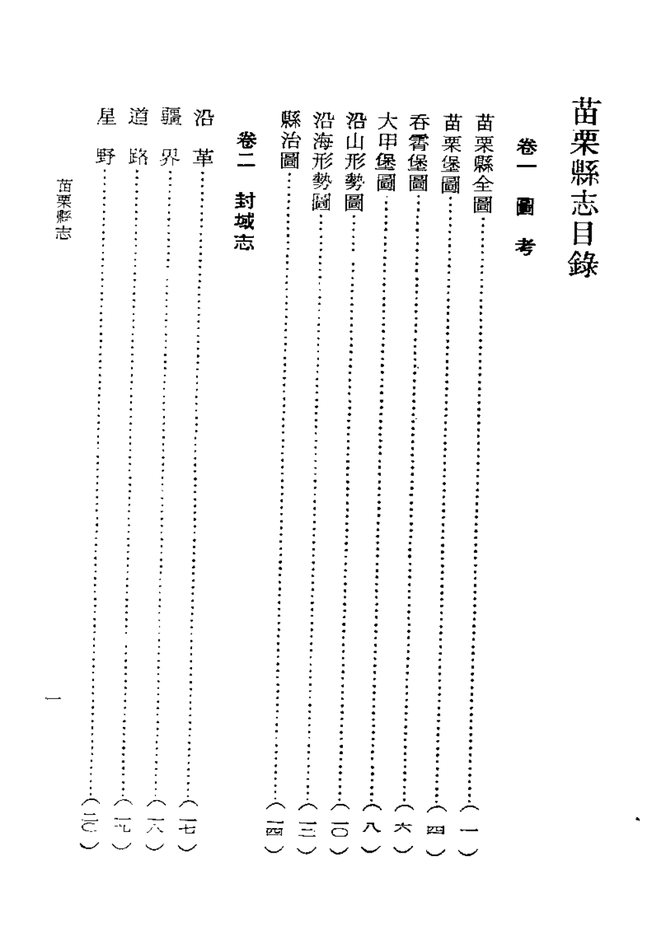 苗栗县志 书影 6