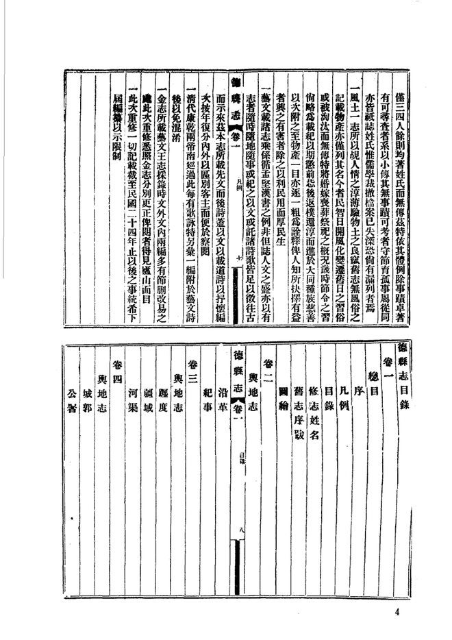 民国德县志 书影 4