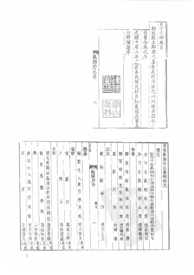 光绪襄阳府志 书影 4