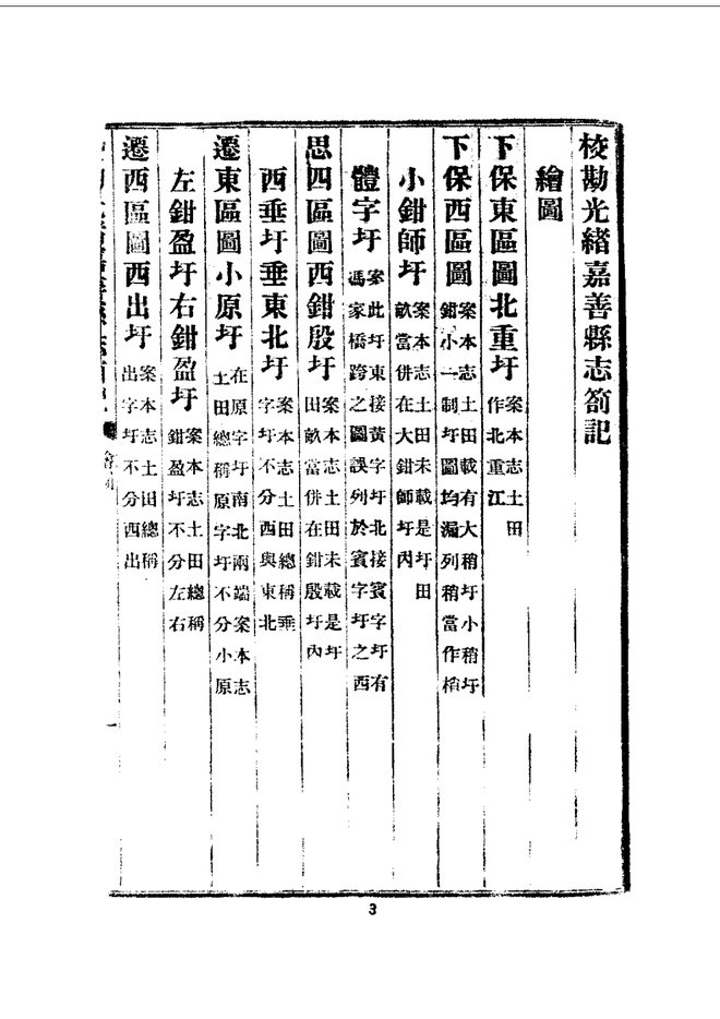 校堪光绪嘉善县志 书影 5