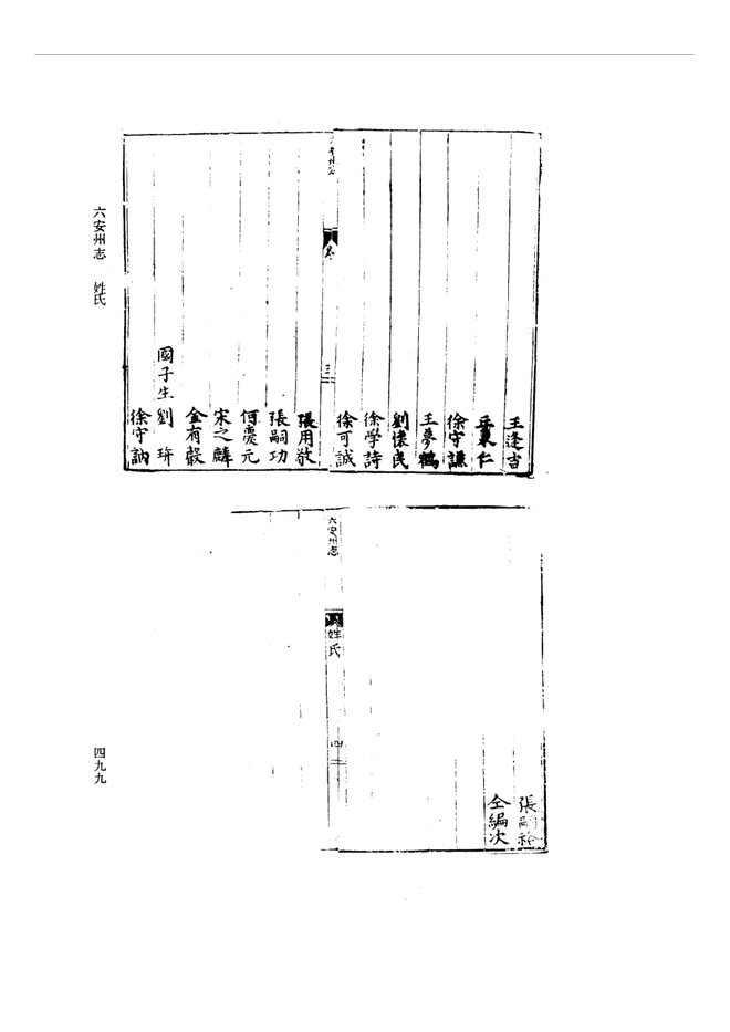 万历六安州志 书影 5